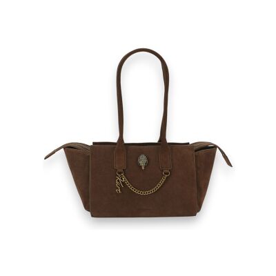 Kurt Geigervoor vrouwen. 6152330209 Bruine Sloane Shopper tas van suède (OSFA), Casual Kurt Geigervoor vrouwen. 6152330209 Bruine Sloane Shopper tas van suède (OSFA), Casual