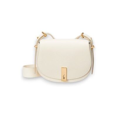 Polo Ralph Laurenvoor vrouwen. 428932626002 Polo ID zadel tas van gebroken wit leer (OSFA), Casual Polo Ralph Laurenvoor vrouwen. 428932626002 Polo ID zadel tas van gebroken wit leer (OSFA), Casual