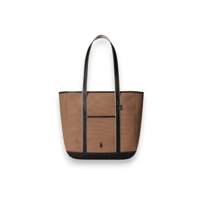 Polo Ralph Laurenvoor vrouwen. 428968158012 Middelgrote bruine canvas shopper draagtas (OSFA), Wit, Casual, Katoen Polo Ralph Laurenvoor vrouwen. 428968158012 Middelgrote bruine canvas shopper draagtas (OSFA), Wit, Casual, Katoen