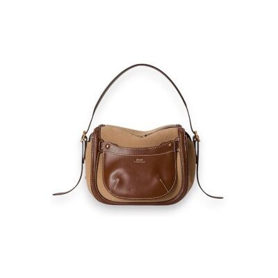 Polo Ralph Laurenvoor vrouwen. 428P11041002 Minibolso satchel Polo ID van suède en beige leer (OSFA), Casual Polo Ralph Laurenvoor vrouwen. 428P11041002 Minibolso satchel Polo ID van suède en beige leer (OSFA), Casual