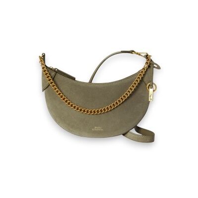 Polo Ralph Laurenvoor vrouwen. 428P08907003 Kleine Polo ID-tas van olijfgroen suède (OSFA), Casual Polo Ralph Laurenvoor vrouwen. 428P08907003 Kleine Polo ID-tas van olijfgroen suède (OSFA), Casual