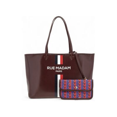 RUE MADAM PARISvoor vrouwen. 1513 Granaat boodschappentas (OSFA), Casual, Granaatappel, Polyurethaan RUE MADAM PARISvoor vrouwen. 1513 Granaat boodschappentas (OSFA), Casual, Granaatappel, Polyurethaan