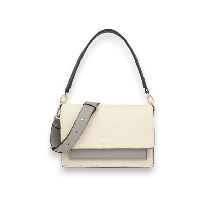 TOUSvoor vrouwen. 2002202601 Beige Audree Saffiano schoudertas (OSFA), Casual, Polyurethaan TOUSvoor vrouwen. 2002202601 Beige Audree Saffiano schoudertas (OSFA), Casual, Polyurethaan