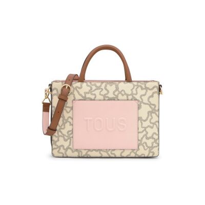 TOUSvoor vrouwen. 2002188201 Medium shopper tas Amaya beige, roze (OSFA), Casual, Polyurethaan TOUSvoor vrouwen. 2002188201 Medium shopper tas Amaya beige, roze (OSFA), Casual, Polyurethaan