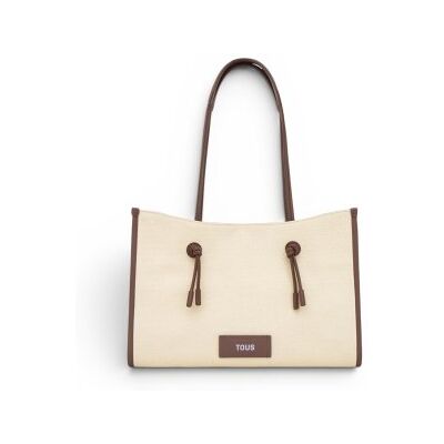 TOUSvoor vrouwen. 2002439901 JCQ beige Zomervakantie XL Shopper tas (OSFA), Casual, Stof TOUSvoor vrouwen. 2002439901 JCQ beige Zomervakantie XL Shopper tas (OSFA), Casual, Stof