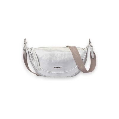 Wondersvoor vrouwen. WB-55030 Zilveren Muse handtas (OSFA), Casual, Nylon Wondersvoor vrouwen. WB-55030 Zilveren Muse handtas (OSFA), Casual, Nylon