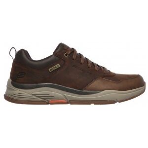 Skechersvoor mannen. 210021 Benago bruin lederen sportschoenen (44), Leer, Plat, 1 tot 3 cm, Veters, Casual Skechersvoor mannen. 210021 Benago bruin lederen sportschoenen (44), Leer, Plat, 1 tot 3 cm, Veters, Casual