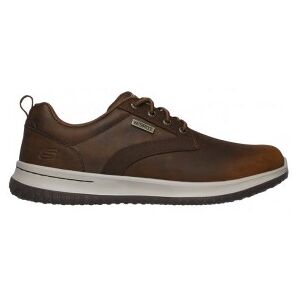 Skechersvoor mannen. 65693 Delson Antigo bruin lederen sportschoenen (44), Leer, Plat, 1 tot 3 cm, Veters, Casual Skechersvoor mannen. 65693 Delson Antigo bruin lederen sportschoenen (44), Leer, Plat, 1 tot 3 cm, Veters, Casual