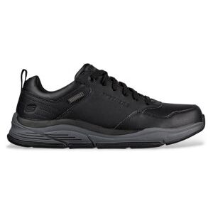 Skechersvoor mannen. 210021 Relaxed Fit Benago Leren Sneakers zwart (45), Leer, Plat, Veters, Casual Skechersvoor mannen. 210021 Relaxed Fit Benago Leren Sneakers zwart (45), Leer, Plat, Veters, Casual