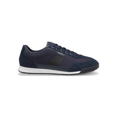 BOSSvoor mannen. 50563824 Trainers Nitan Laag marine (46), Plat, Veters, Casual, Marineblauw BOSSvoor mannen. 50563824 Trainers Nitan Laag marine (46), Plat, Veters, Casual, Marineblauw