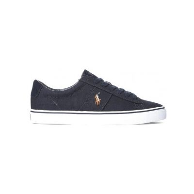 Polo Ralph Laurenvoor mannen. 816749369002 Sayer sneakers van marineblauw canvas (47), Stof, Plat, Veters, Casual Polo Ralph Laurenvoor mannen. 816749369002 Sayer sneakers van marineblauw canvas (47), Stof, Plat, Veters, Casual
