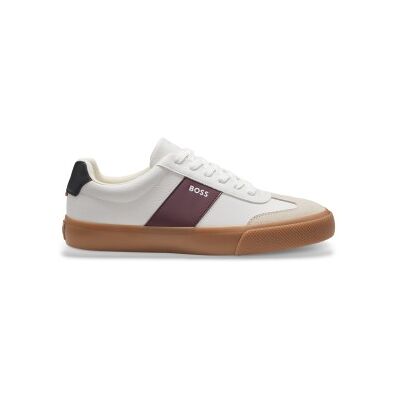 BOSSvoor mannen. 50557852 Aiden-sportschoenen, wit (43), Plat, Veters, Casual BOSSvoor mannen. 50557852 Aiden-sportschoenen, wit (43), Plat, Veters, Casual