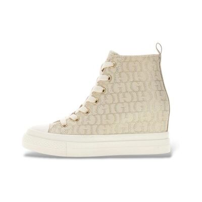Guessvoor vrouwen. FLTSUNFAL12 Gouden Sundae-sportschoenen (37), Goudkleurig, Stof, Plat, Veters, Casual Guessvoor vrouwen. FLTSUNFAL12 Gouden Sundae-sportschoenen (37), Goudkleurig, Stof, Plat, Veters, Casual