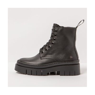 Artvoor vrouwen. 119531101003_001 Leren enkellaarsjes 1953 Nappa Zwart/Amberes (37), Leer, Plat, 1 tot 3 cm, Casual Artvoor vrouwen. 119531101003_001 Leren enkellaarsjes 1953 Nappa Zwart/Amberes (37), Leer, Plat, 1 tot 3 cm, Casual