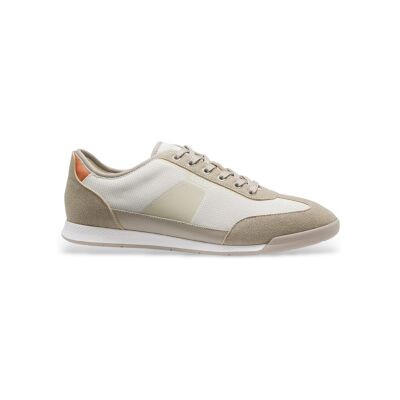 BOSSvoor mannen. 50563824 Sportschoenen met beige groefzool (43), Plat, Veters, Casual BOSSvoor mannen. 50563824 Sportschoenen met beige groefzool (43), Plat, Veters, Casual