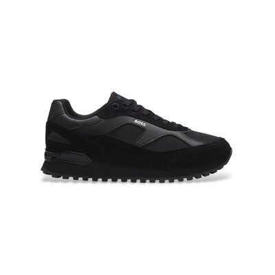 BOSSvoor mannen. 50573554 Parkour-L Runn-sportschoenen, zwart (39), Plat, Veters, Casual BOSSvoor mannen. 50573554 Parkour-L Runn-sportschoenen, zwart (39), Plat, Veters, Casual