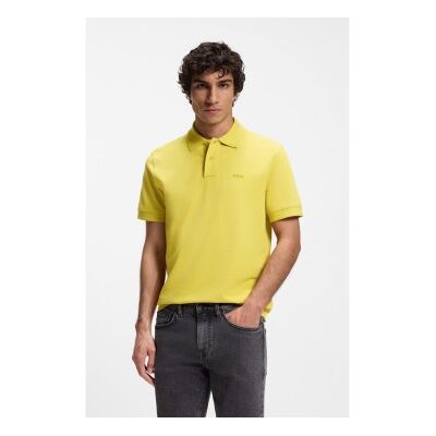 BOSSvoor mannen. 50507813 Polo Piqué logo geel (L), Casual, Katoen, Korte mouwen BOSSvoor mannen. 50507813 Polo Piqué logo geel (L), Casual, Katoen, Korte mouwen