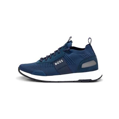 BOSSvoor mannen. 50498245 Trainers Titanium marine (42), Plat, 1 tot 3 cm, Veters, Casual, Marineblauw BOSSvoor mannen. 50498245 Trainers Titanium marine (42), Plat, 1 tot 3 cm, Veters, Casual, Marineblauw