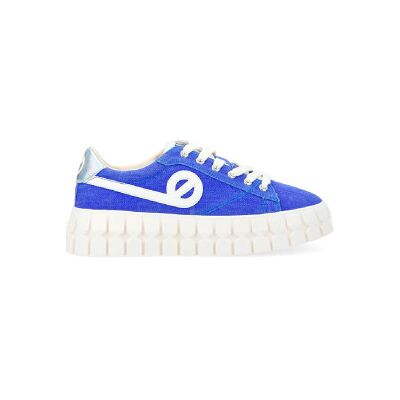 NO NAMEvoor vrouwen. ONPLSU0 Speeltrainers in blauw zonlicht reactief canvas (39), Stof, Plat, Veters, Casual NO NAMEvoor vrouwen. ONPLSU0 Speeltrainers in blauw zonlicht reactief canvas (39), Stof, Plat, Veters, Casual