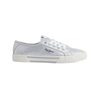 Pepe Jeansvoor vrouwen. PLS31439 Brady Party Ballerina Schoenen zilver (38), Stof, Plat, Veters, Casual Pepe Jeansvoor vrouwen. PLS31439 Brady Party Ballerina Schoenen zilver (38), Stof, Plat, Veters, Casual
