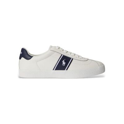 Polo Ralph Laurenvoor mannen. 816P07630003 Court gevulkaniseerd leren sportschoenen wit (44), Leer, Plat, Veters, Casual Polo Ralph Laurenvoor mannen. 816P07630003 Court gevulkaniseerd leren sportschoenen wit (44), Leer, Plat, Veters, Casual