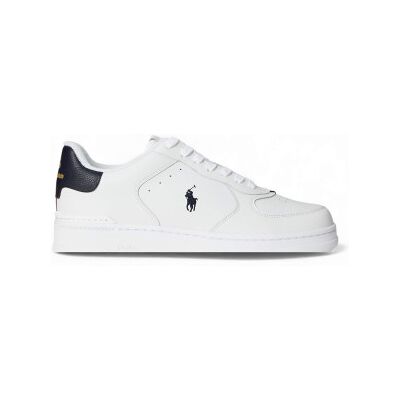 Polo Ralph Laurenvoor mannen. 809P01636001 Masters Court wit leren sportschoenen (44), Leer, Plat, Veters, Casual Polo Ralph Laurenvoor mannen. 809P01636001 Masters Court wit leren sportschoenen (44), Leer, Plat, Veters, Casual