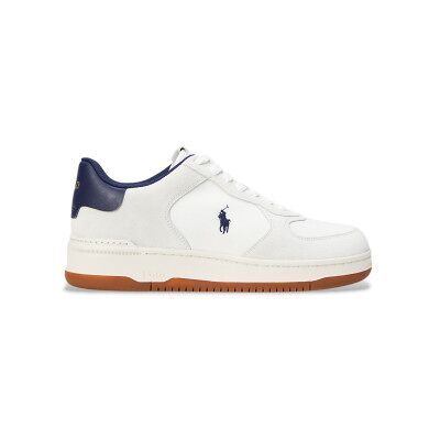 Polo Ralph Laurenvoor mannen. 809971482001 Masters Court Leren Sneakers met wit suède (46), Leer, Plat, Veters, Casual Polo Ralph Laurenvoor mannen. 809971482001 Masters Court Leren Sneakers met wit suède (46), Leer, Plat, Veters, Casual