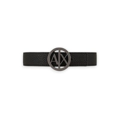 Giorgio Armani A X Armani Exchangevoor vrouwen. 9411180A87742520 Logogordel zwart, wit (85cm), Casual, Polyurethaan Giorgio Armani A X Armani Exchangevoor vrouwen. 9411180A87742520 Logogordel zwart, wit (85cm), Casual, Polyurethaan
