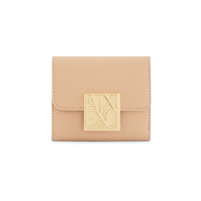 Giorgio Armani A X Armani Exchangevoor vrouwen. XW001595AF19895U6149 Mini portemonnee beige (OSFA), Casual, Polyester Giorgio Armani A X Armani Exchangevoor vrouwen. XW001595AF19895U6149 Mini portemonnee beige (OSFA), Casual, Polyester