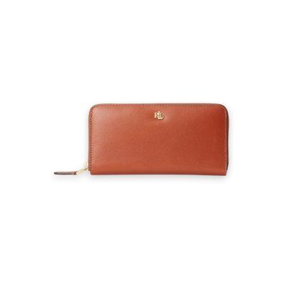 Lauren Ralph Laurenvoor vrouwen. 432876730004 Continentale portemonnee van bruin leer (OSFA), Beige, Casual Lauren Ralph Laurenvoor vrouwen. 432876730004 Continentale portemonnee van bruin leer (OSFA), Beige, Casual