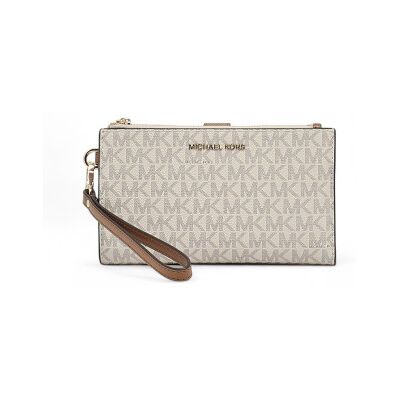 Michael Korsvoor vrouwen. 32F1GJ6W4B Jet Set beige canvas lederen portemonnee (OSFA), Leer, Casual Michael Korsvoor vrouwen. 32F1GJ6W4B Jet Set beige canvas lederen portemonnee (OSFA), Leer, Casual