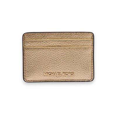 Michael Korsvoor vrouwen. 32H9TJ6D1L Jet Set gouden kaarthouder (OSFA), Goudkleurig, Casual, Leer Michael Korsvoor vrouwen. 32H9TJ6D1L Jet Set gouden kaarthouder (OSFA), Goudkleurig, Casual, Leer