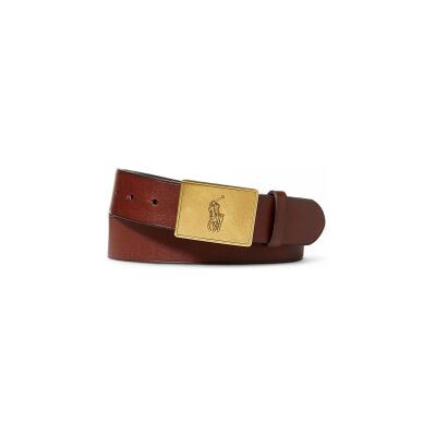 Polo Ralph Laurenvoor mannen. 405691693002 Leren riem met gesp van bruin paardenbord (36), Casual, Leer Polo Ralph Laurenvoor mannen. 405691693002 Leren riem met gesp van bruin paardenbord (36), Casual, Leer