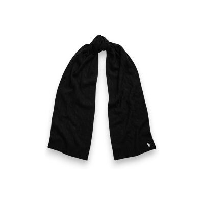 Polo Ralph Laurenvoor vrouwen. 455956296001 Sjaal van kasjmier en wol zwart (OSFA), Casual Polo Ralph Laurenvoor vrouwen. 455956296001 Sjaal van kasjmier en wol zwart (OSFA), Casual