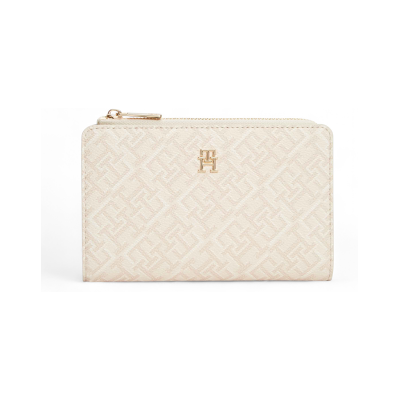 Tommy Hilfigervoor vrouwen. AW0AW18594 TH ICON opvouwbare portemonnee beige (OSFA), Casual, Polyurethaan Tommy Hilfigervoor vrouwen. AW0AW18594 TH ICON opvouwbare portemonnee beige (OSFA), Casual, Polyurethaan