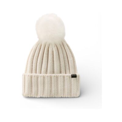 Woolrichvoor vrouwen. CFWWAC0163FRUF0428 Beige Pom Pom muts (S), Casual, Wol Woolrichvoor vrouwen. CFWWAC0163FRUF0428 Beige Pom Pom muts (S), Casual, Wol