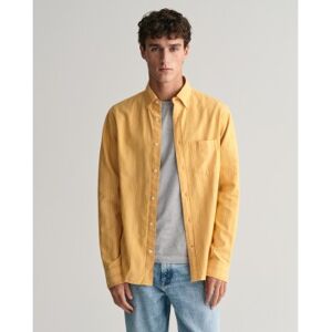 Gantvoor mannen. 3240056 Regular Fit Oxford overhemd Archief gele strepen (L), Casual, Geel, Katoen, Lange mouwen Gantvoor mannen. 3240056 Regular Fit Oxford overhemd Archief gele strepen (L), Casual, Geel, Katoen, Lange mouwen