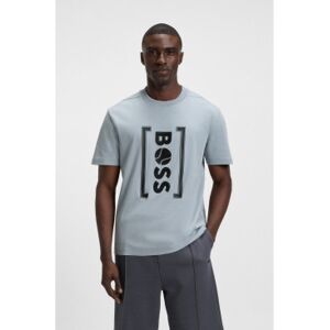 BOSSvoor mannen. 50543905 Iconisch TL T-shirt grijs (S), Casual, Katoen, Korte mouwen BOSSvoor mannen. 50543905 Iconisch TL T-shirt grijs (S), Casual, Katoen, Korte mouwen