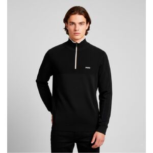 BOSSvoor mannen. 50553791 KN Goc zwarte trui (M), Casual, Katoen BOSSvoor mannen. 50553791 KN Goc zwarte trui (M), Casual, Katoen
