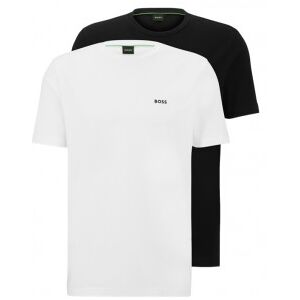 BOSSvoor mannen. 50478019 Pack 2 Logo T-shirts zwart, wit (S), Casual, Korte mouwen, Biologisch katoen, Duurzaam BOSSvoor mannen. 50478019 Pack 2 Logo T-shirts zwart, wit (S), Casual, Korte mouwen, Biologisch katoen, Duurzaam
