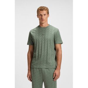 BOSSvoor mannen. 50548649 Spiegel kunstwerk T-shirt groen (M), Casual, Katoen, Korte mouwen BOSSvoor mannen. 50548649 Spiegel kunstwerk T-shirt groen (M), Casual, Katoen, Korte mouwen