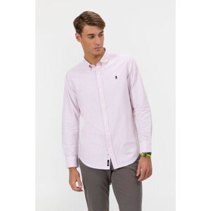 elPulpovoor mannen. 11050126547 Roze Oxford poplin overhemd (M), Casual, Katoen, Lange mouwen elPulpovoor mannen. 11050126547 Roze Oxford poplin overhemd (M), Casual, Katoen, Lange mouwen