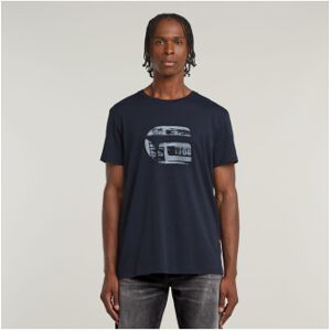 G-Starvoor mannen. D28823-E385-C742 T-shirt G Icoon Grafisch marine (S), Blauw, Casual, Katoen, Korte mouwen G-Starvoor mannen. D28823-E385-C742 T-shirt G Icoon Grafisch marine (S), Blauw, Casual, Katoen, Korte mouwen