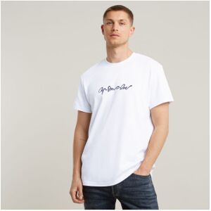 G-Starvoor mannen. D25150-C812-110 G-Script T-shirt wit (M), Casual, Katoen, Korte mouwen G-Starvoor mannen. D25150-C812-110 G-Script T-shirt wit (M), Casual, Katoen, Korte mouwen