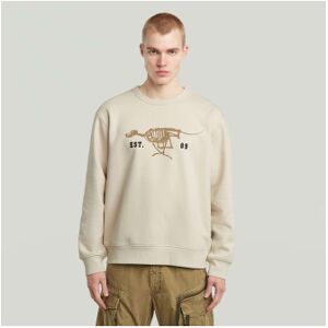 G-Starvoor mannen. D27095-D733-1603 Beige trui (S), Casual, Katoen G-Starvoor mannen. D27095-D733-1603 Beige trui (S), Casual, Katoen