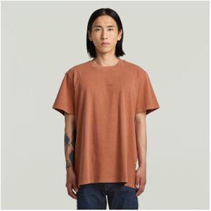 G-Starvoor mannen. D27760-C756-H034 Overgeverfd T-shirt middenborst bruin (M), Casual, Korte mouwen, Biologisch katoen, Duurzaam G-Starvoor mannen. D27760-C756-H034 Overgeverfd T-shirt middenborst bruin (M), Casual, Korte mouwen, Biologisch katoen, Duurzaam