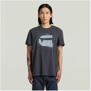 G-Starvoor mannen. D26833-D101-H392 T-shirt Spray g logo r t blauw (L), Casual, Polyester, Korte mouwen G-Starvoor mannen. D26833-D101-H392 T-shirt Spray g logo r t blauw (L), Casual, Polyester, Korte mouwen