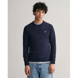 Gantvoor mannen. 87211 Navy trui met ronde hals (L), Casual, Wol, Marineblauw Gantvoor mannen. 87211 Navy trui met ronde hals (L), Casual, Wol, Marineblauw