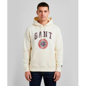 Gantvoor mannen. 2067061 Grafisch beige sweatshirt (S), Casual, Katoen Gantvoor mannen. 2067061 Grafisch beige sweatshirt (S), Casual, Katoen