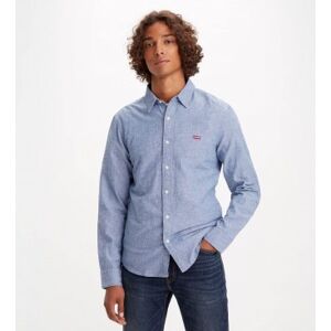 Levi'svoor mannen. 86625-0017 Housemark Slim Fit Batterij Shirt blauw (S), Casual, Katoen, Lange mouwen Levi'svoor mannen. 86625-0017 Housemark Slim Fit Batterij Shirt blauw (S), Casual, Katoen, Lange mouwen